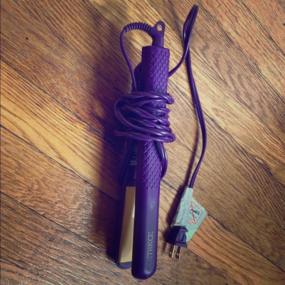 Amika hair straightener purple